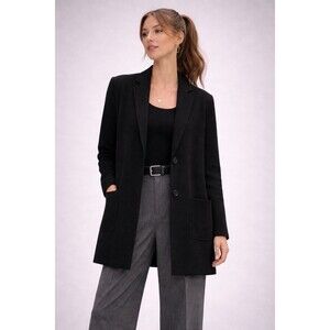 Banana Republic Black Longline knit blazer Supima Cotton XXL Tall